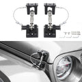 Hood Latches for Jeep Wrangler, Locking Hood Catch Kit Aluminum Alloy, Black, Pack of 2 R622