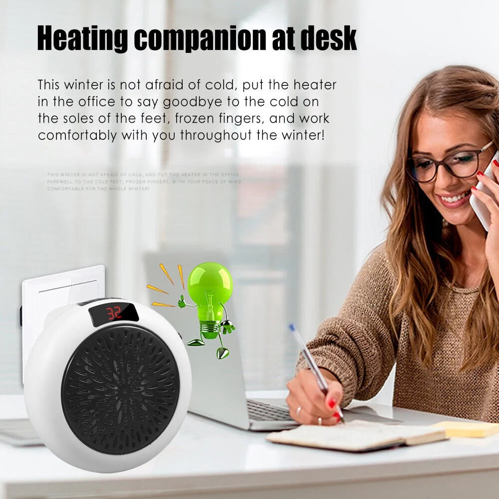 900W Plug in Electric Heater Fan with Remote Timer F12758