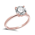 3Ct Topaz Rose Sterling Silver Engagement Ring C45571