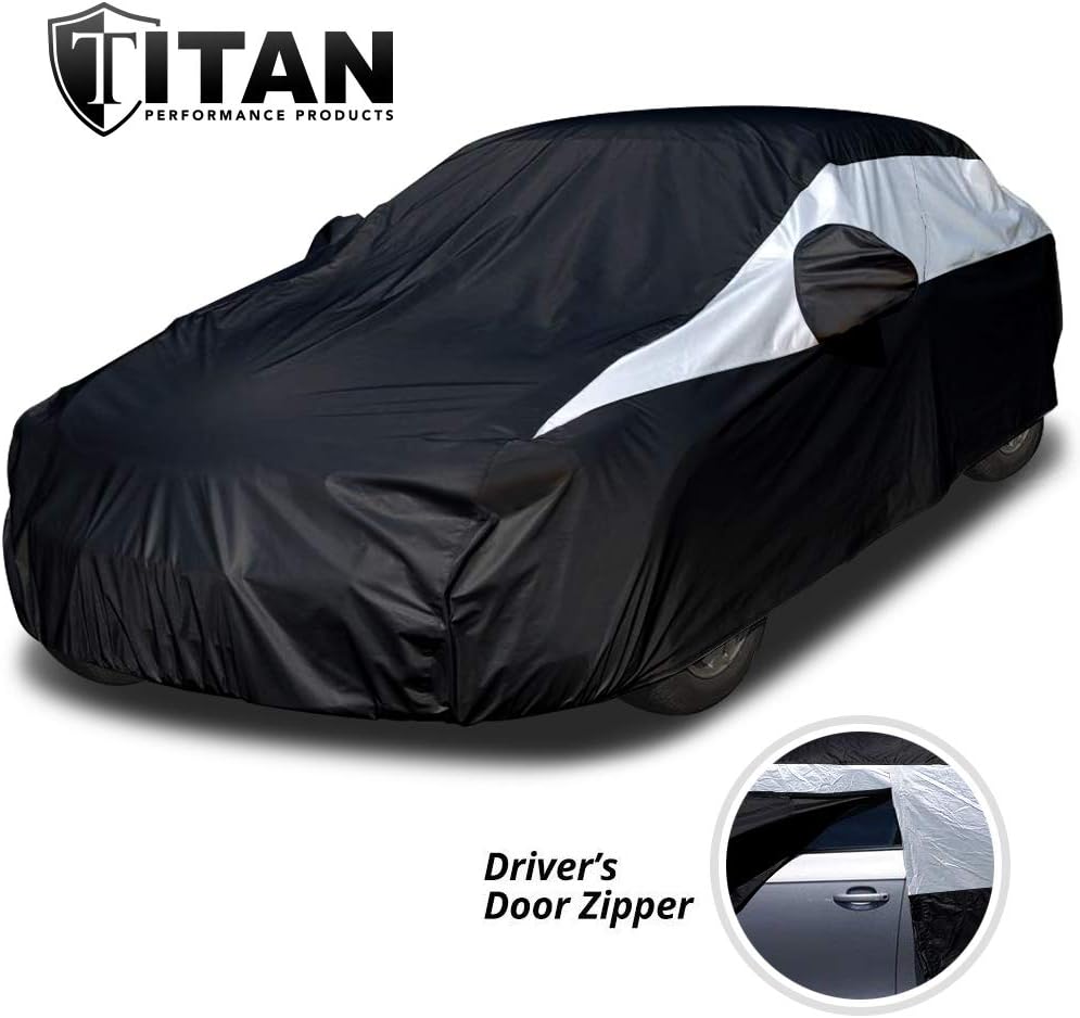 Jet Black Poly 210T Car Cover for Sedans X72559
