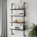 White 3-Shelf Wall Mount Bookshelf with Metal Frame N32509