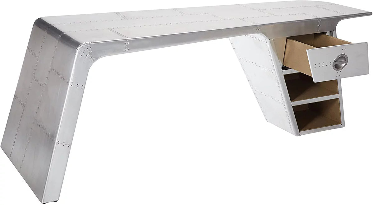 Aluminum Desk with 1 Drawer and 2 Shelves B445