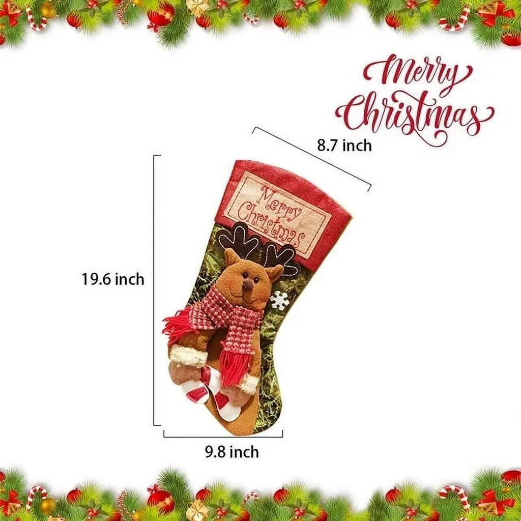 18" 3D Christmas Stockings 3 Pack Y682493