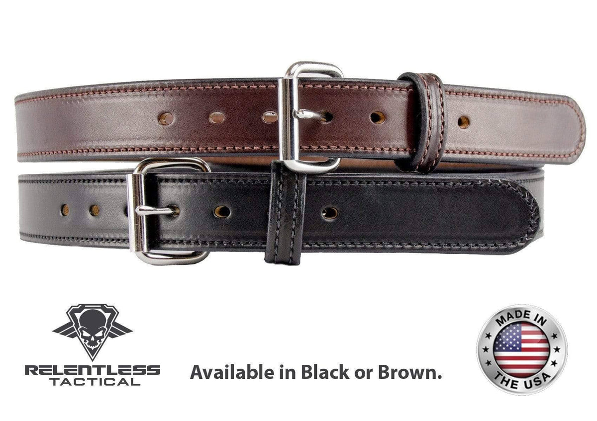 Black Leather Gun Belt M523