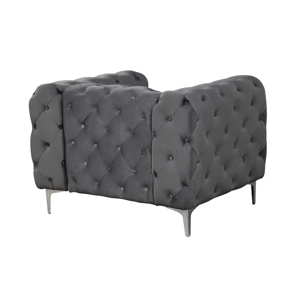 Velvet Sofa and Two Chairs Set O8976