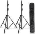 8.5ft Adjustable Aluminum Light Stand with Carrying Bag, 2 Pack X53795