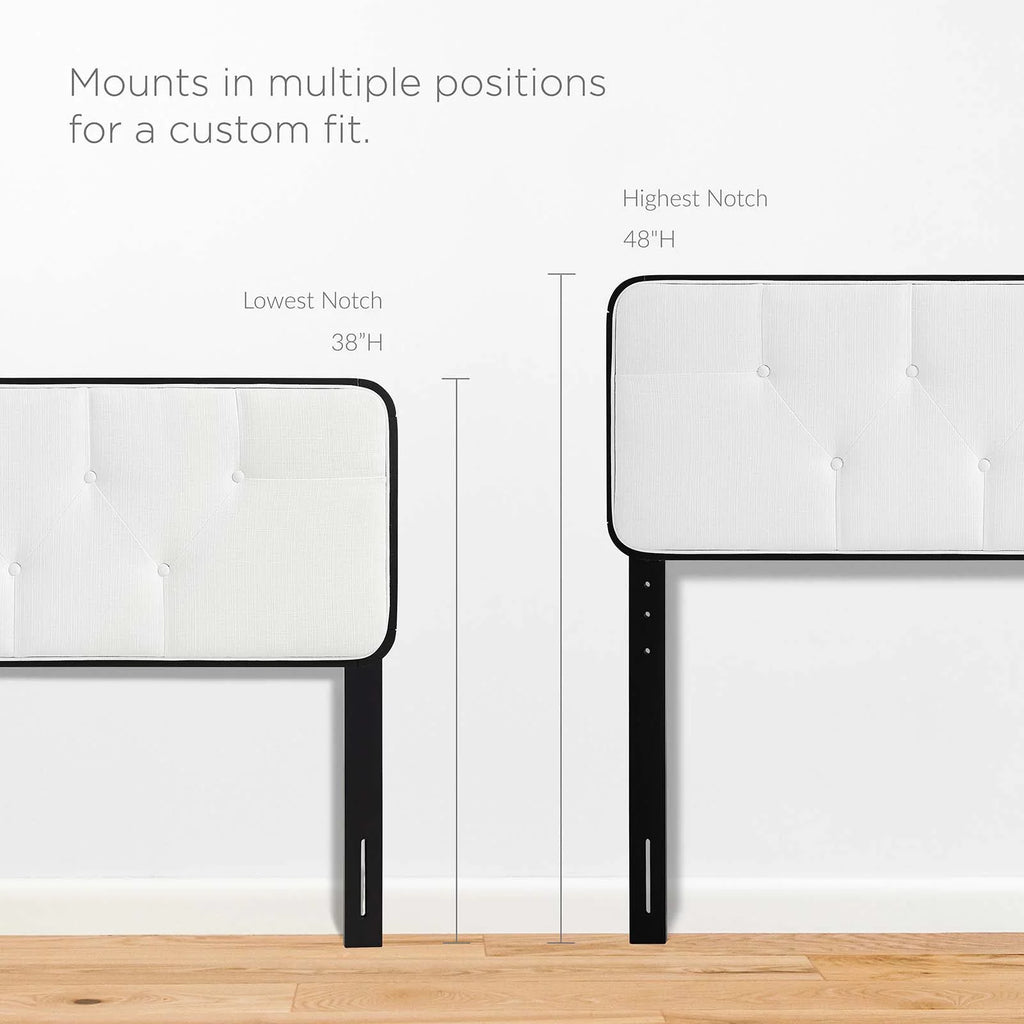 Tufted Twin Fabric and Wood Headboard H160