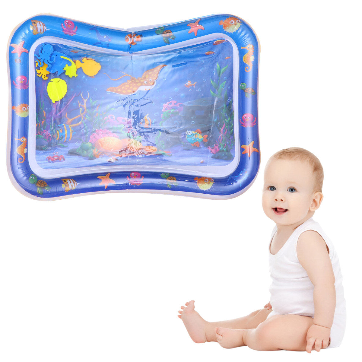 Inflatable Crawling Cushion Water Play Mat (Blue) T42047