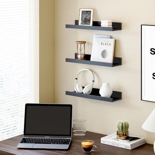 Rustic Brown Wall Shelves Set of 8 W17841