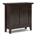 Solid Wood Low Storage Cabinet in Brunette Brown C21542