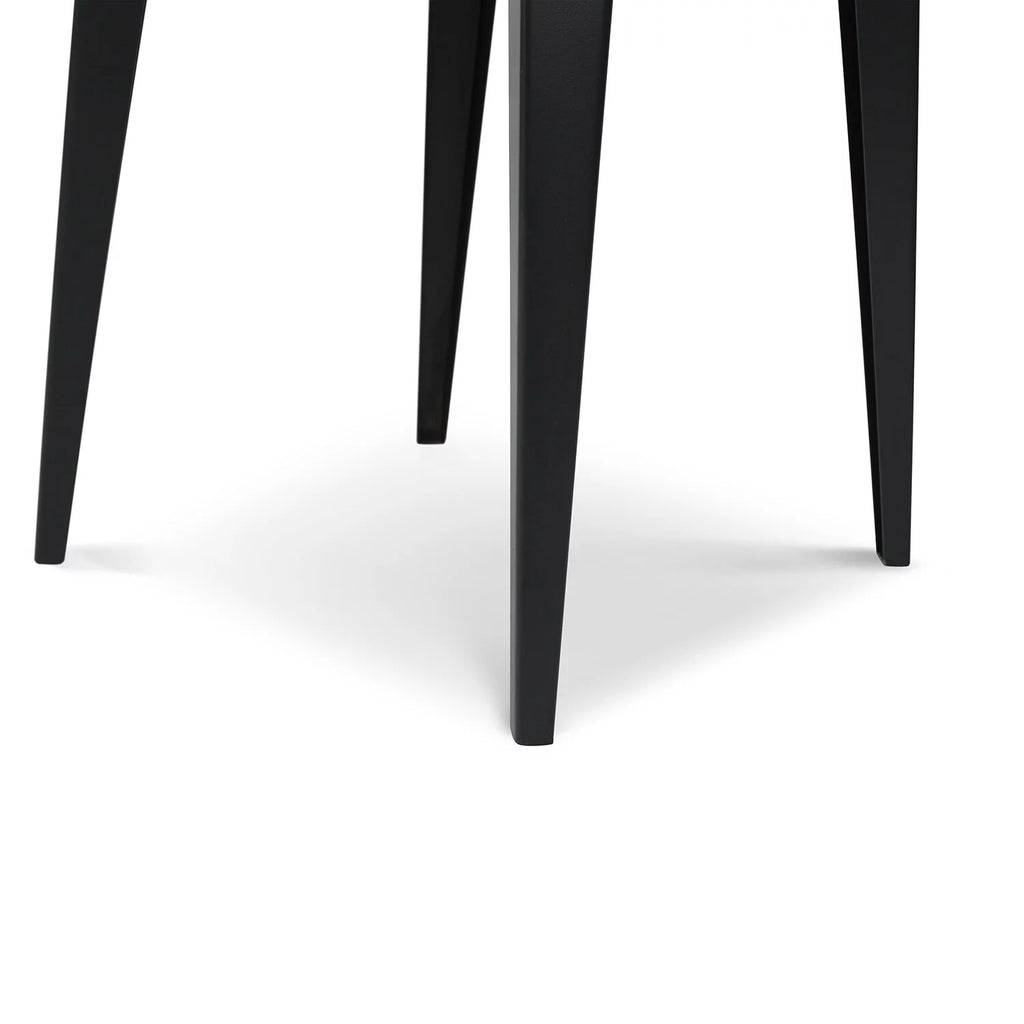 24" Square White Marble Side Table with Metal Legs C8713