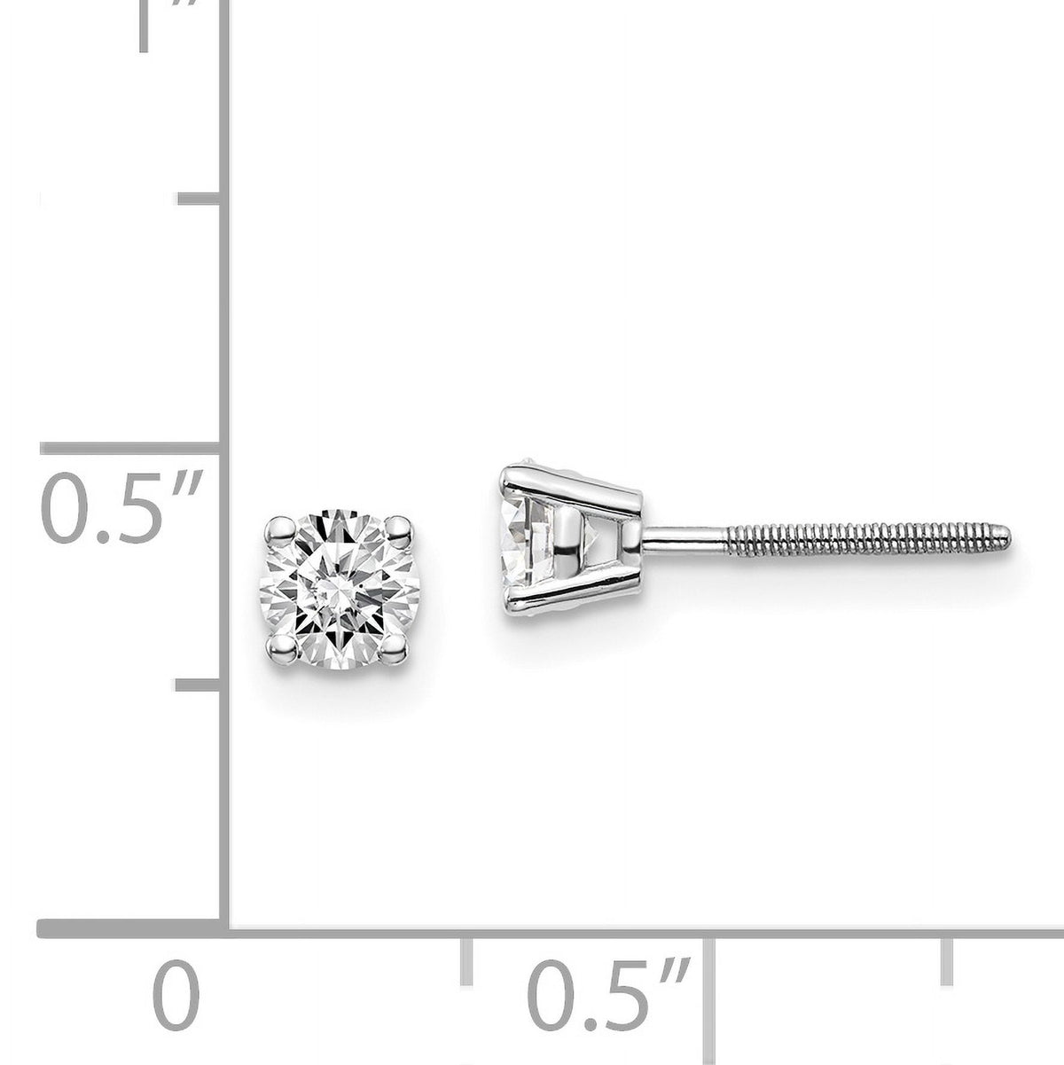 14kw 0.60ct SI3 G-I Diamond Stud Earrings O876776