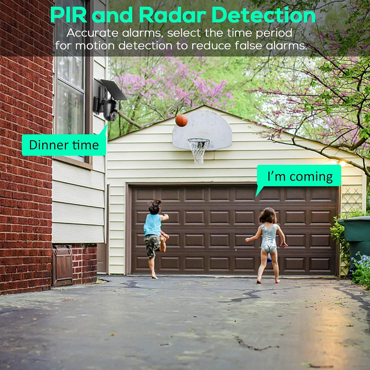Wireless WiFi 360° PTZ 15000mAh Battery Powered Security Camera with Spotlight, 1080P Color Night Vision, PIR Motion Detection, 2 Way Audio, IP65 V5789