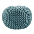 Aqua Round Pouf Ottoman P15139
