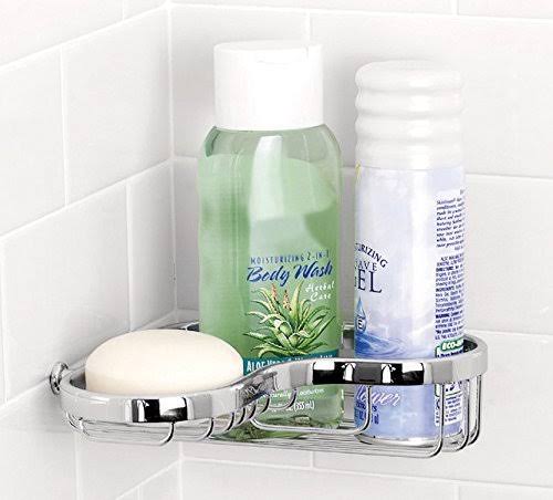 Polished Chrome Corner Shower Basket X51662