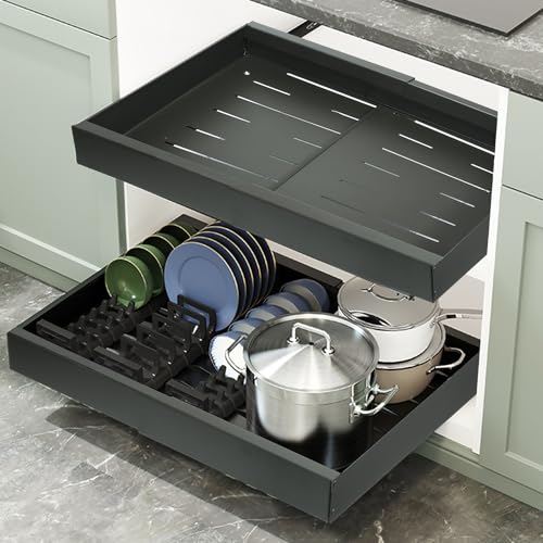 Gray Expandable Heavy Duty Slide Out Drawers C89911