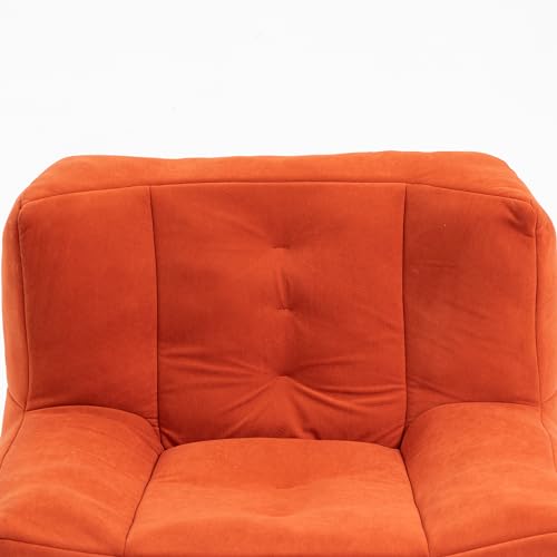 White Microfiber Memory Foam Bean Bag Chair with Footstool J953