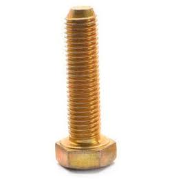 1 inch-8 x 3 inch Coarse Thread Grade 8 Hex Cap Screw Alloy Steel Yellow Zinc Plated Pk 10 K223
