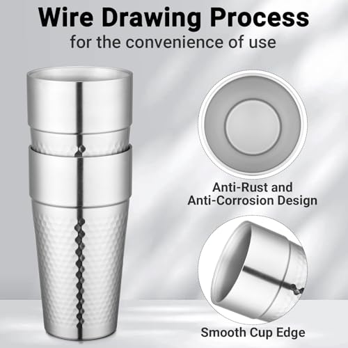 16 oz 4 Pack Stainless Steel Tumbler F7540