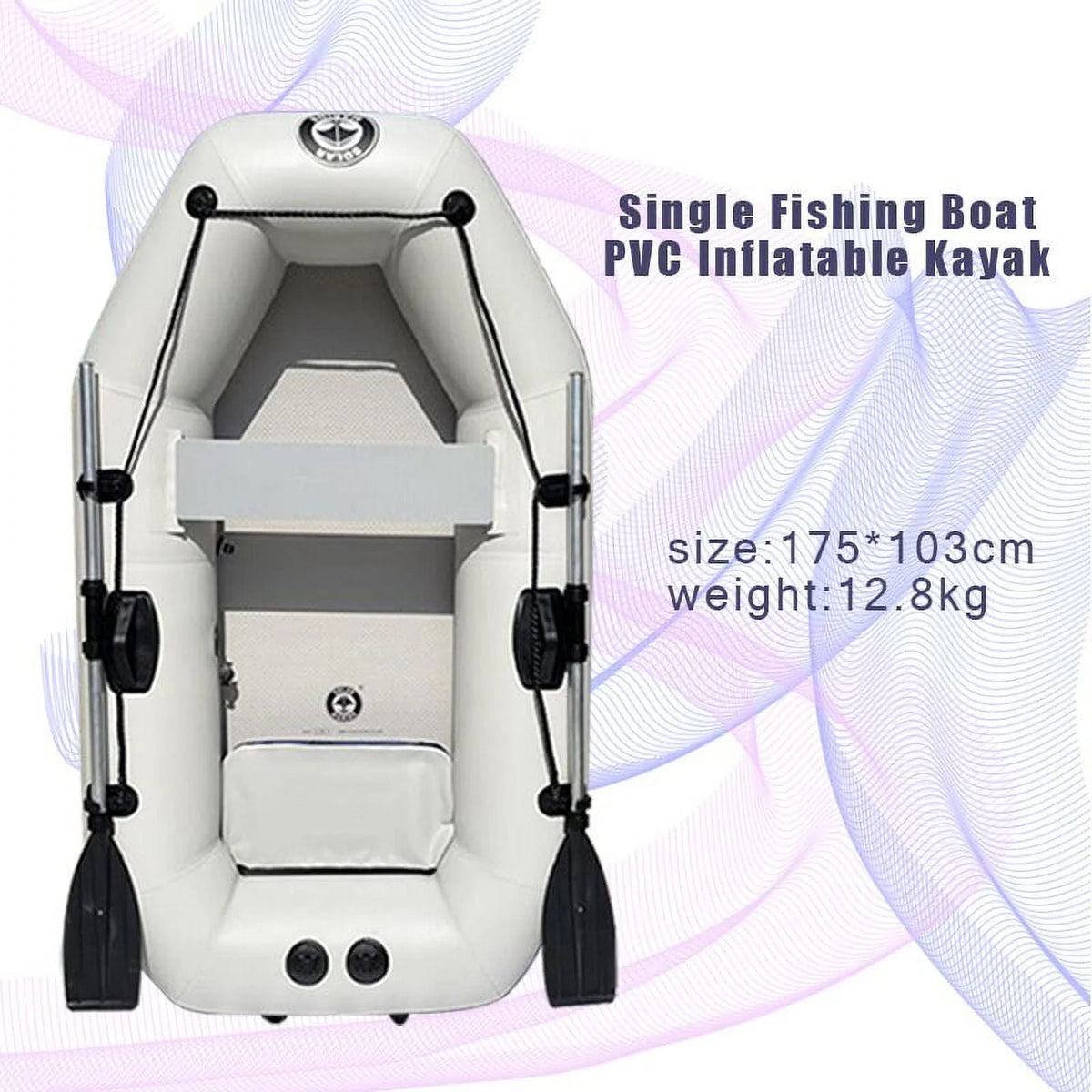 1 person Inflatable Rowing Boat Kayak Canoe T3698