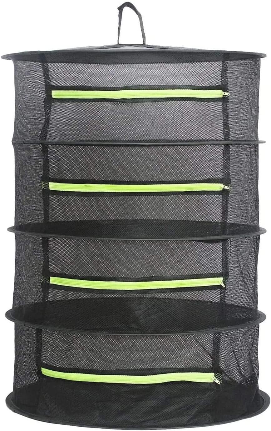 4-Layer Folding Nylon Mesh Drying Rack with Carrying Bag M977