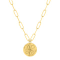 10K Yellow Gold Paperclip Chain Pendant Necklace M22185