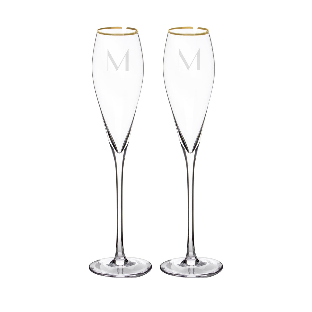 Gold Champagne Flutes and Cake Serving Set Y8858