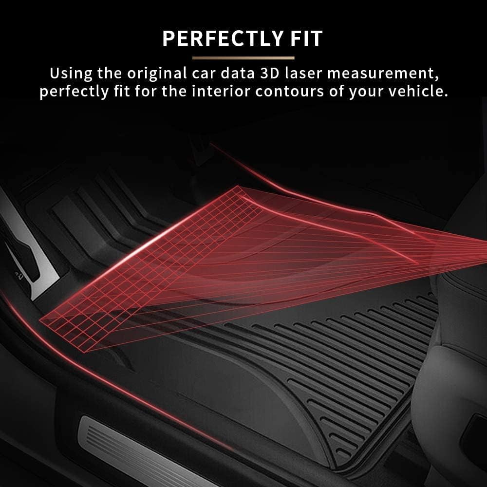 All Weather Car Floor Mats Front & 2nd Seat Floor Liners V621725