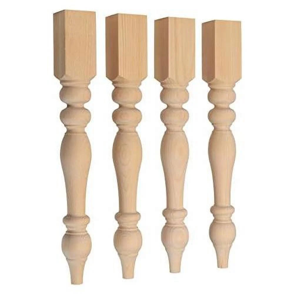 Unfinished Turned Table Legs Set Of 4 U72047