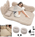 Beige Inflatable Car Air Mattress with Air Pump H404