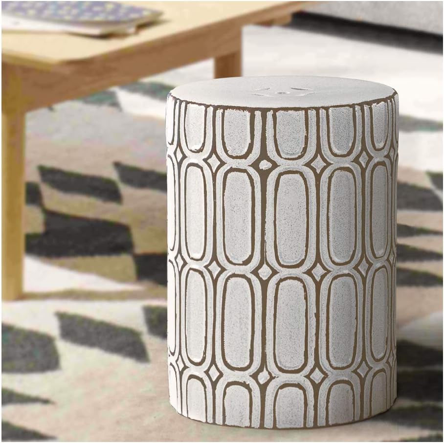 16 Round Glazed Ceramic Garden Stool Z724