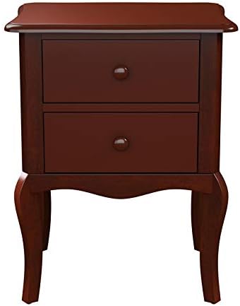 Traditional Wood 2-Drawer Nightstand in Espresso L923560