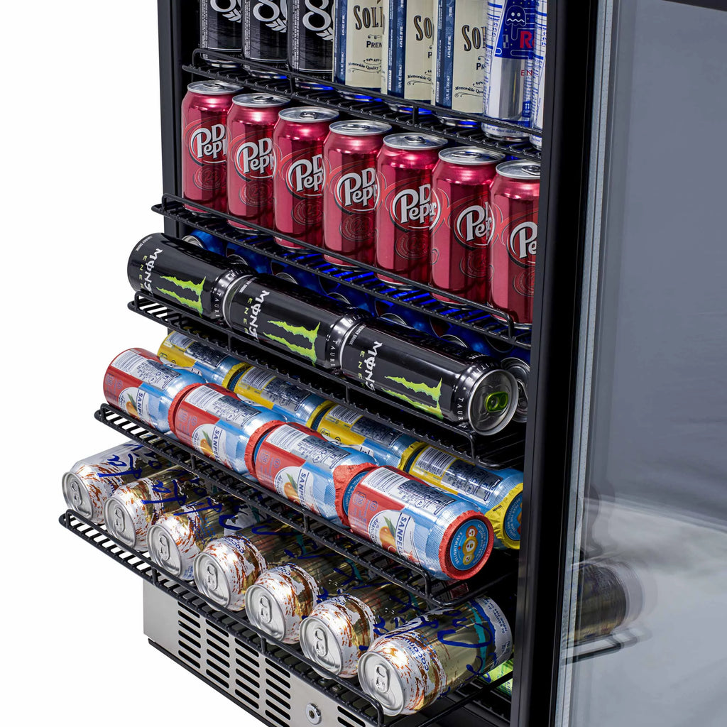 177 Can Stainless Steel Beverage Refrigerator M520988