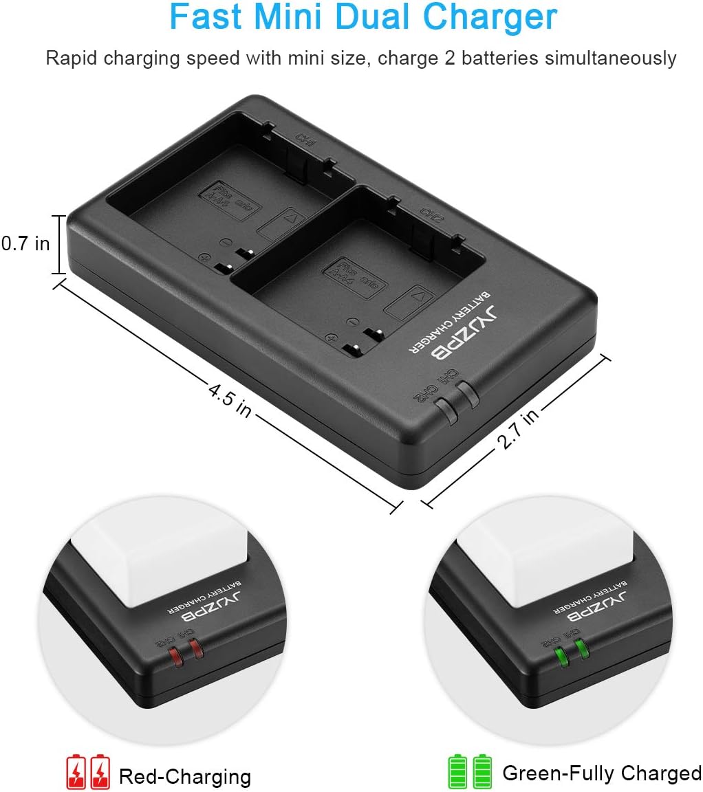 2 Pack 3.85V 4800mAh Replacement Batteries with Dual Battery Charger N9281
