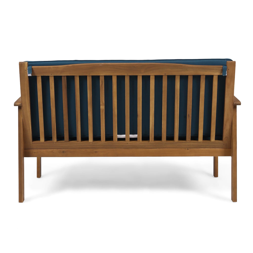 Acacia Wood Loveseat with Cushion Y1686
