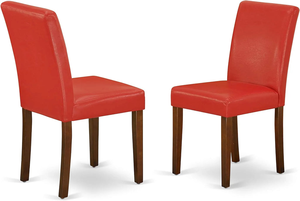 3 Piece Dinette Set with Round Table and 2 Faux Leather Chairs T119815