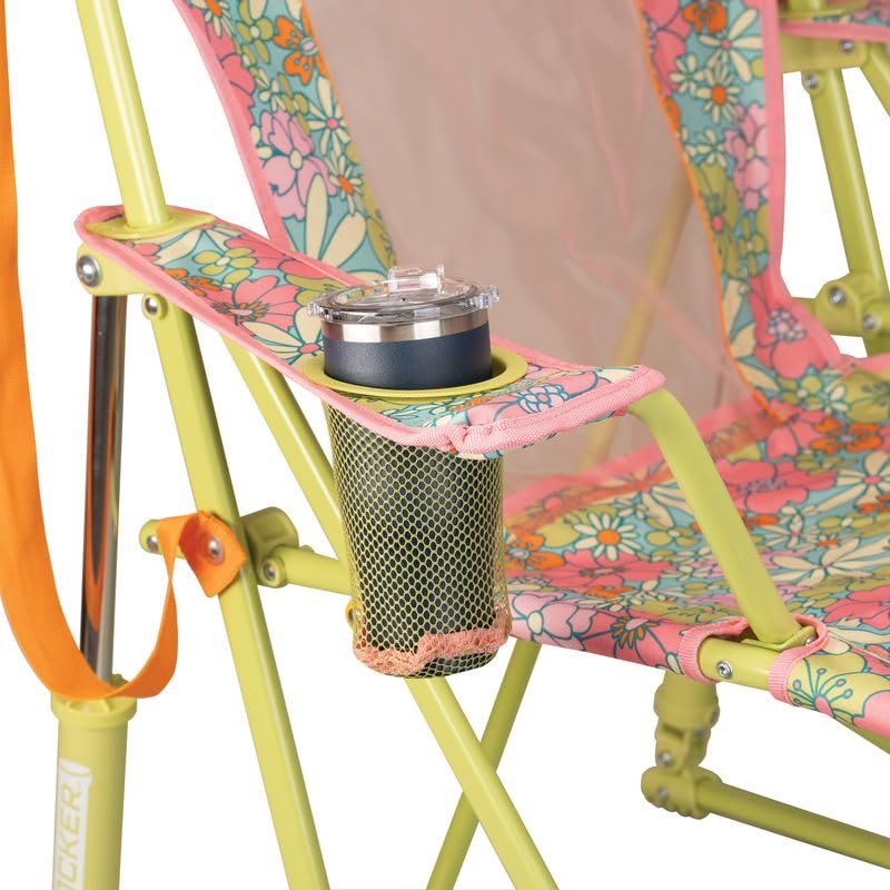 Portable Folding Rocking Camping Chair with Drink Holder B27745