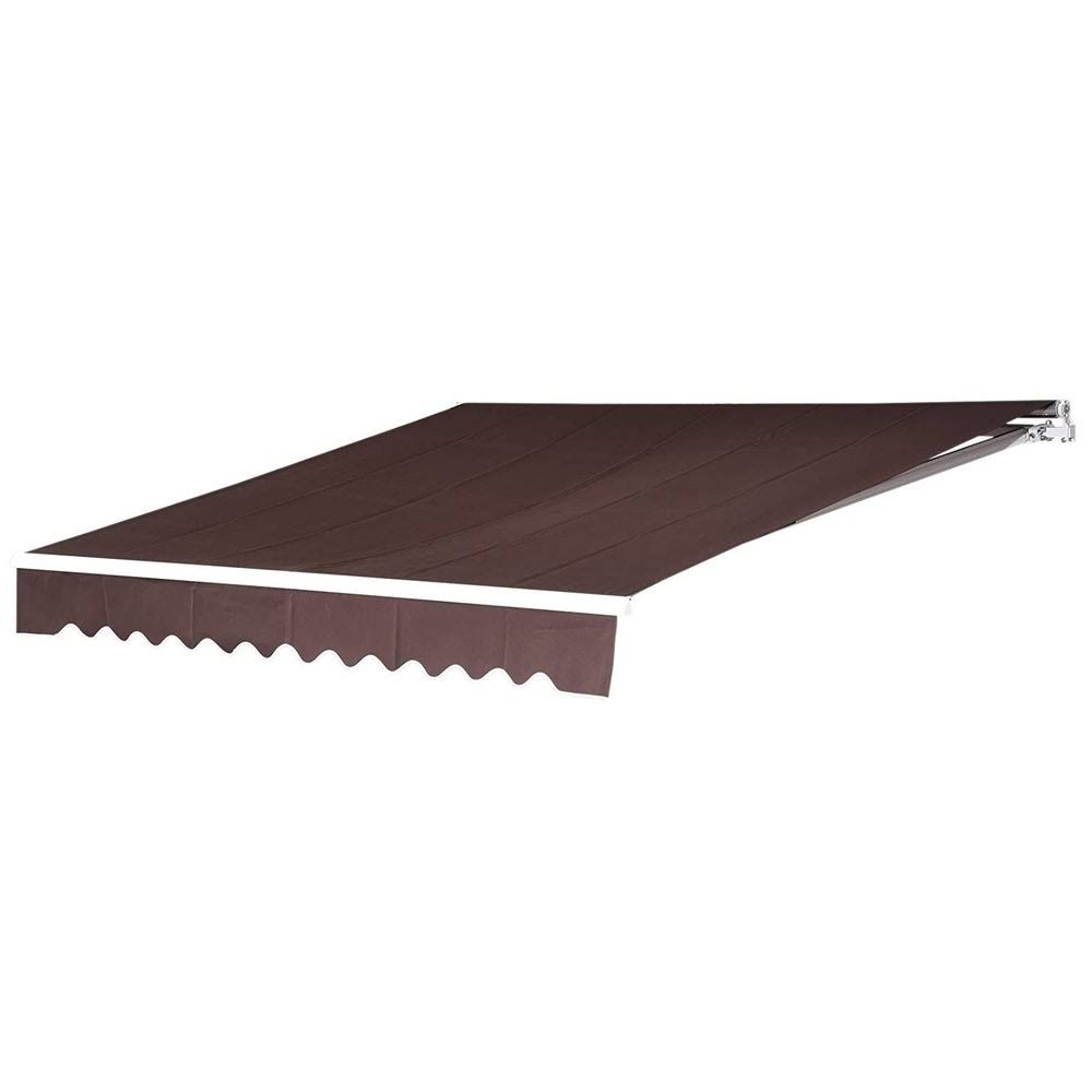 12x10 Feet Manual Retractable Patio Awning F449660