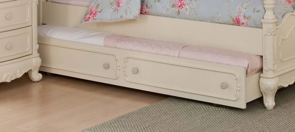 Twin Canopy Poster Bed in White F353651