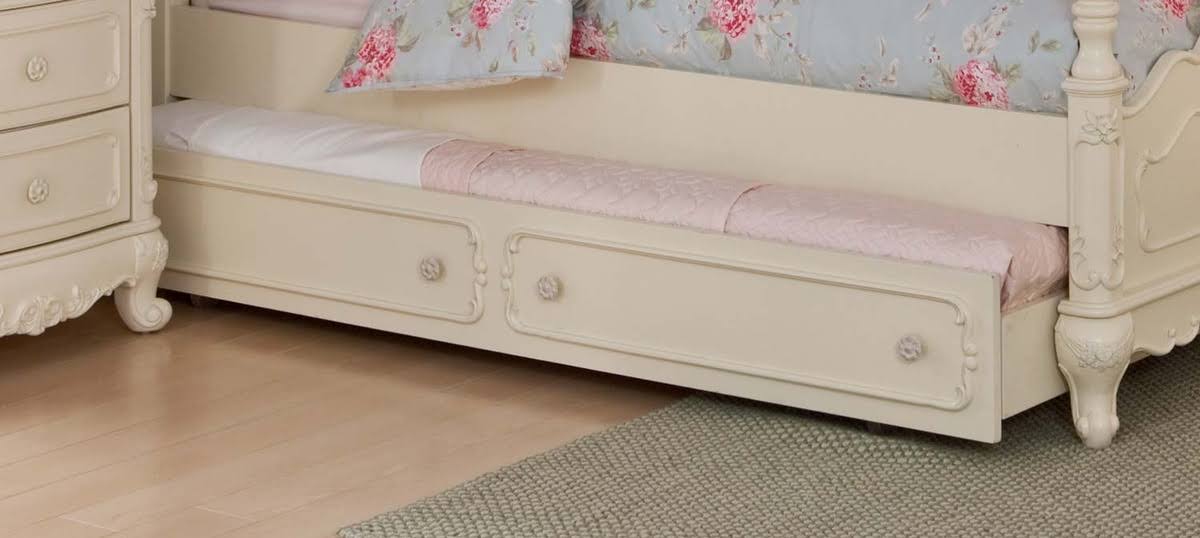 Twin Canopy Poster Bed in White F353651
