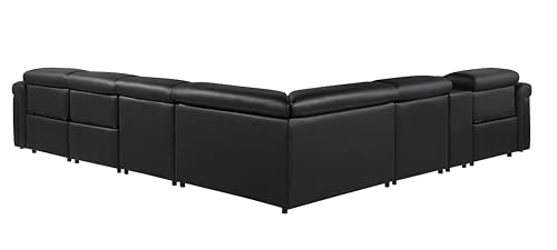 6-Piece Italian Leather Sectional Sofa with Power Reclining Seats J289