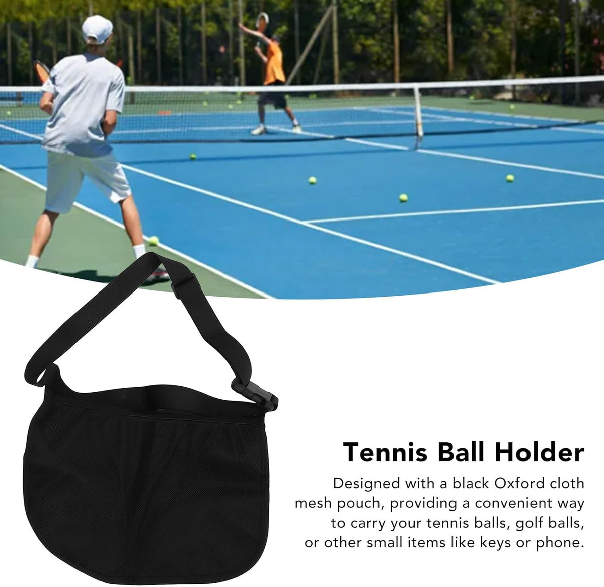 Black Oxford Cloth Waist Belt Bag Pouch B951