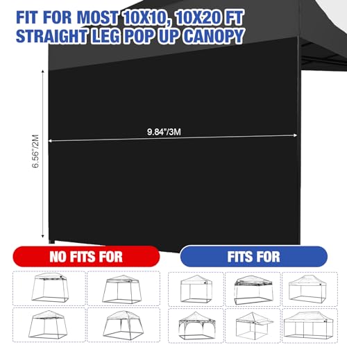 4 Pack 6.56 x 9.84 ft Blue Waterproof Canopy Sidewalls with Zipper Doors X207