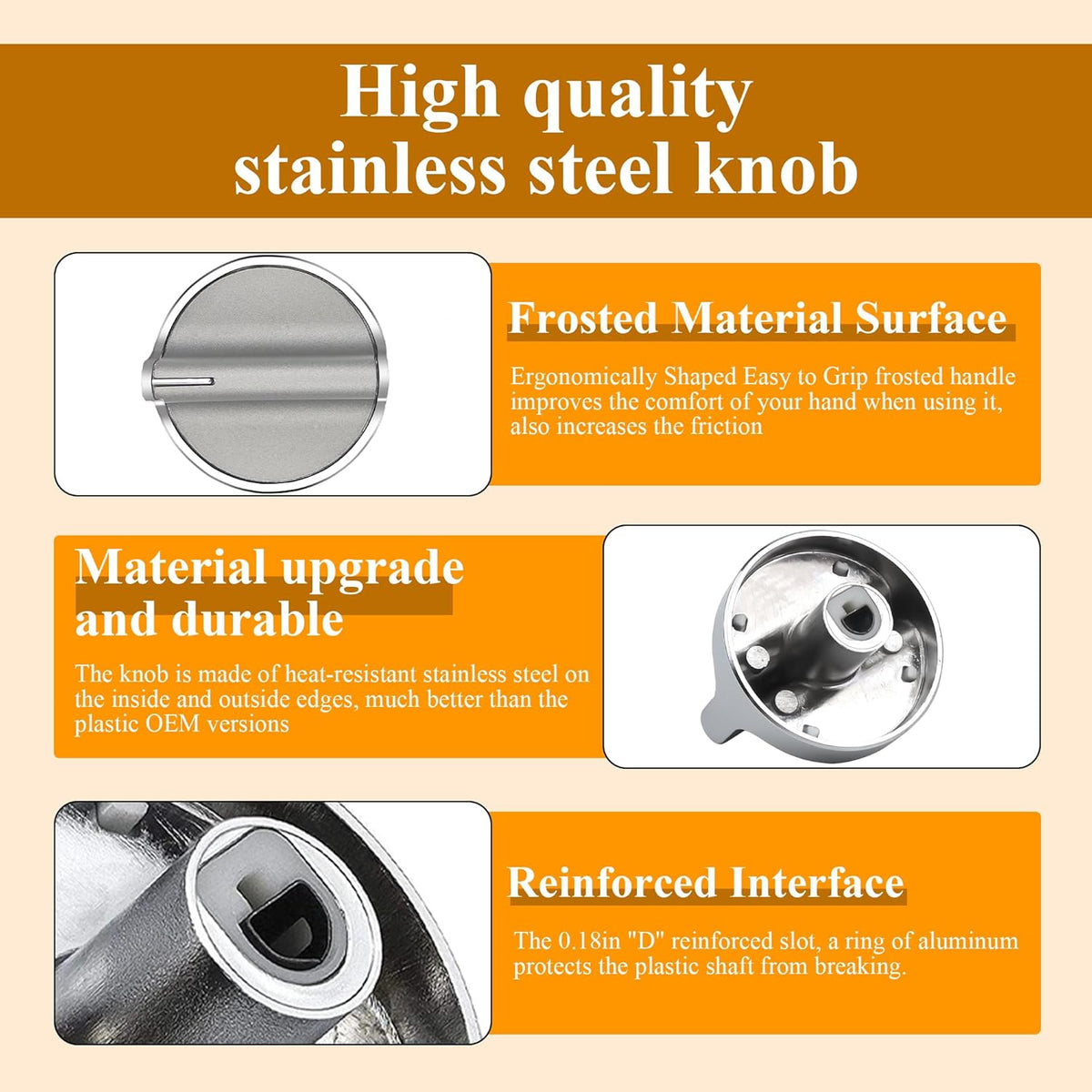 5 Pack Gas Stove Range Knobs A4180