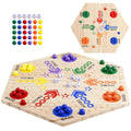 Double-Sided Wooden Marble Board Game Q708