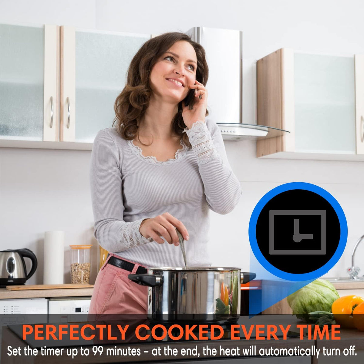 30 Inch 4 Burners Induction Cooktop with Timer D238937