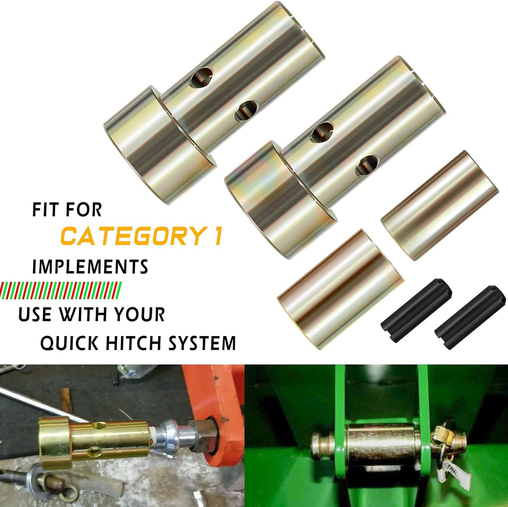 4 Pairs Cat 1 Quick Hitch Adapter Bushing Kit F3130