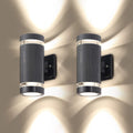 2 Pack LED Outdoor Wall Lights Aluminum Waterproof 3000k 5W J2756