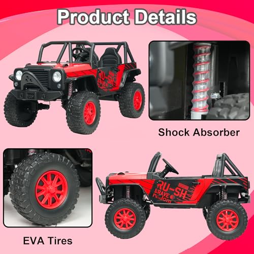 24V 5AH 2 Seater 4WD Electric Ride On Car with Remote Control (Red) D4442