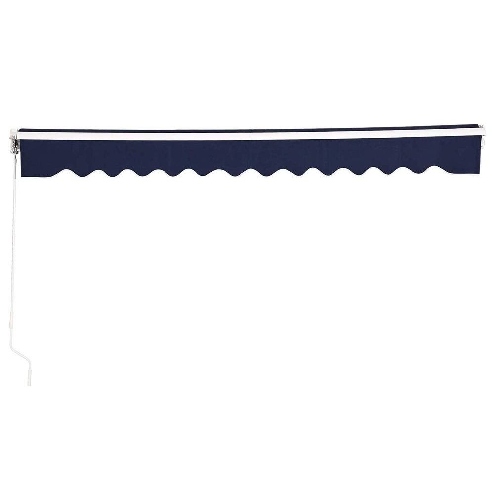 12x10 Feet Manual Retractable Patio Awning F449660